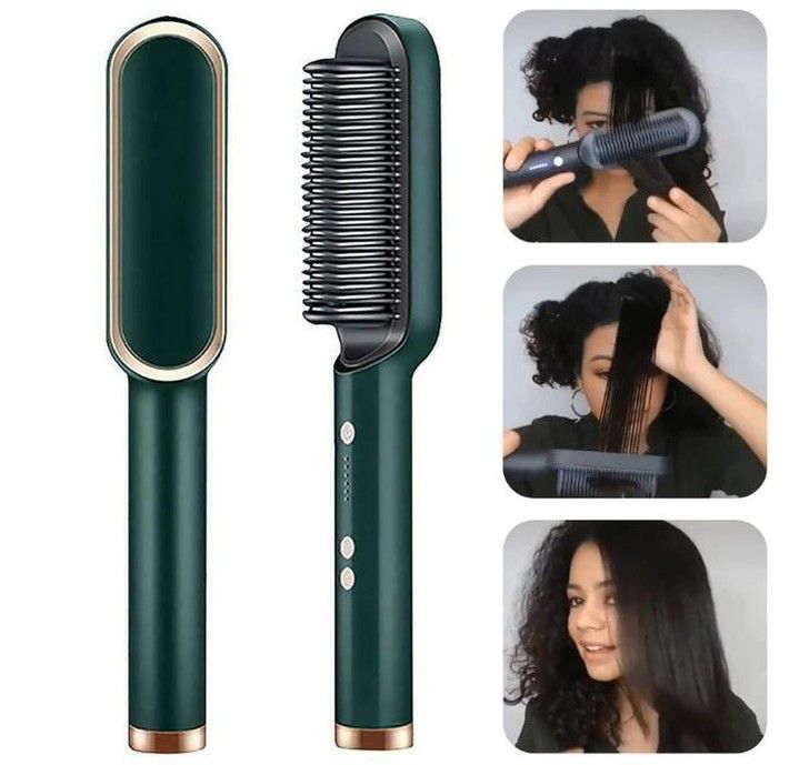 Professional 909 Hair Straightener Brush – Fast Heating Straightening Comb Pakistan