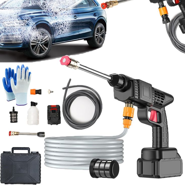 Electric High Pressure Car Wash Gun β Powerful Portable Water Spray Cleaner