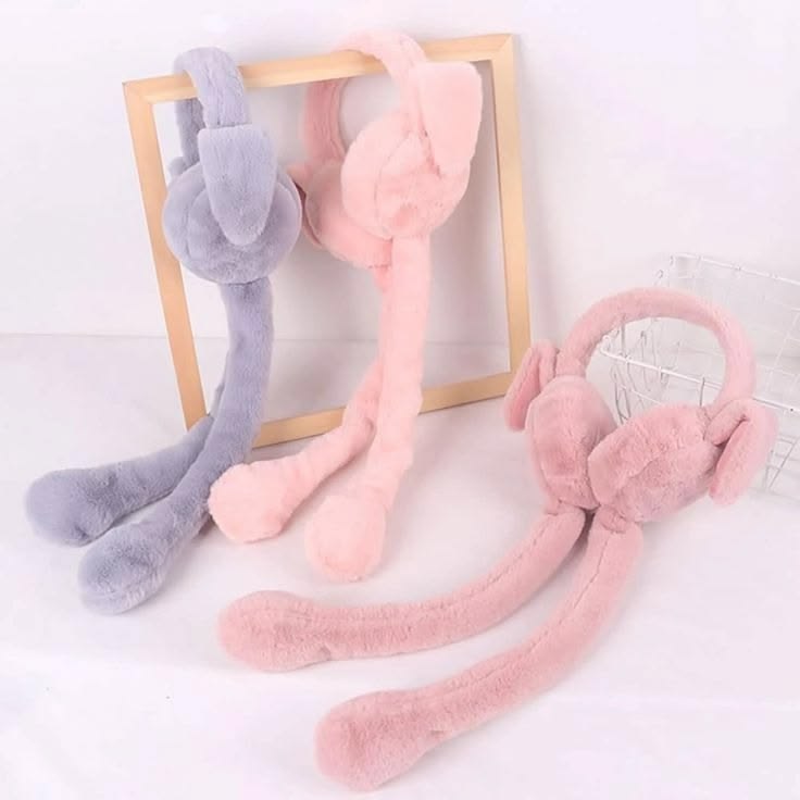 Cute Rabbit Earmuffs Pakistan – Adjustable Winter Ear Warmers