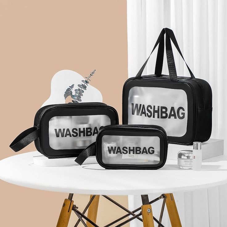Cosmetic Washbag Set – Pack of 3 Travel & Makeup Bags
