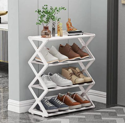 Zigzag Shoe Rack Pakistan – 4 Layer X Shape Organizer