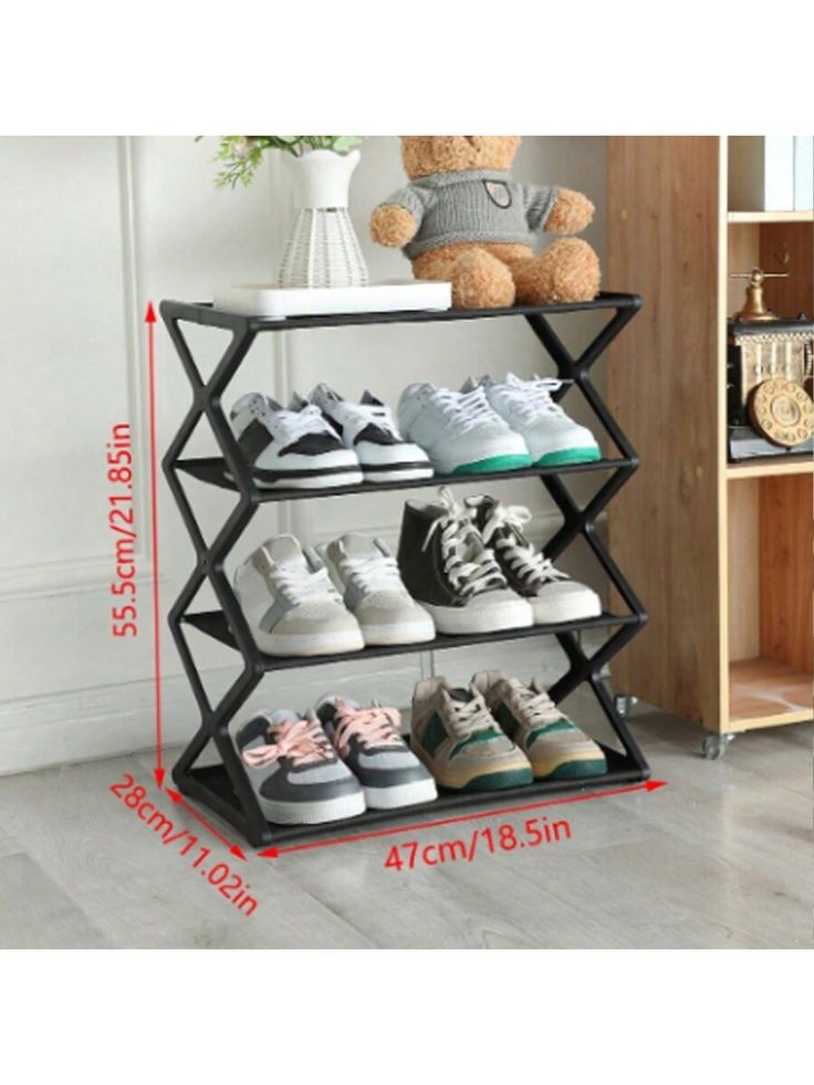 Zigzag Shoe Rack Pakistan – 4 Layer X Shape Organizer