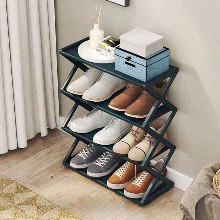 Zigzag Shoe Rack Pakistan – 4 Layer X Shape Organizer