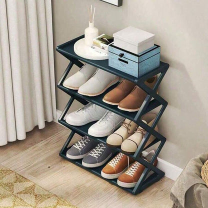 Zigzag Shoe Rack Pakistan – 4 Layer X Shape Organizer