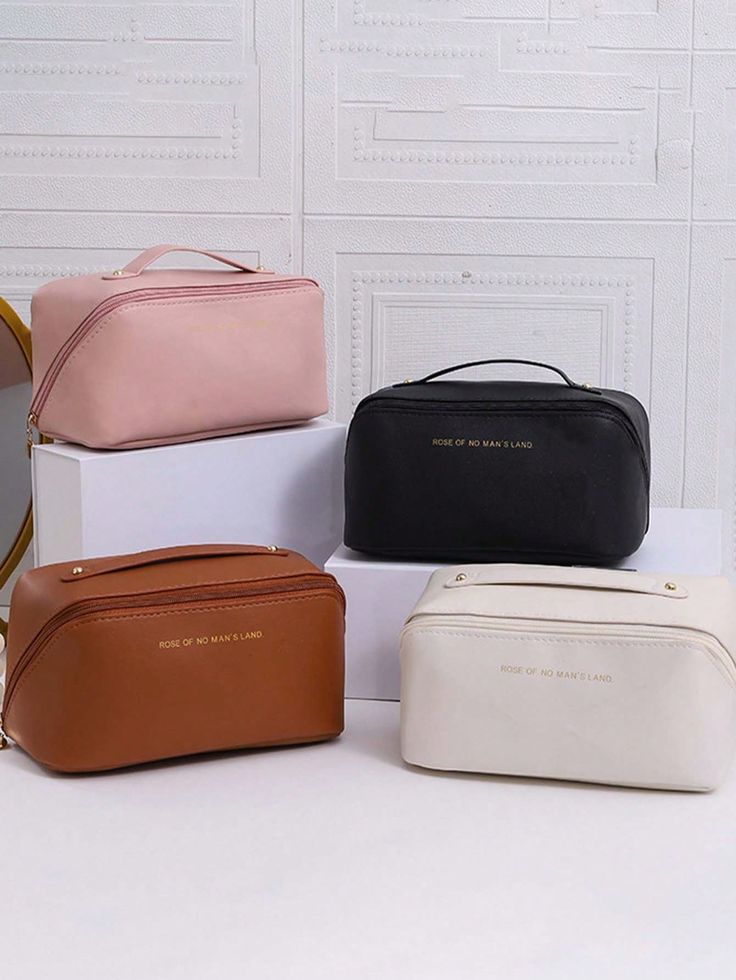 Leather Cosmetic PU Pouch – Waterproof Makeup & Travel Storage Bag