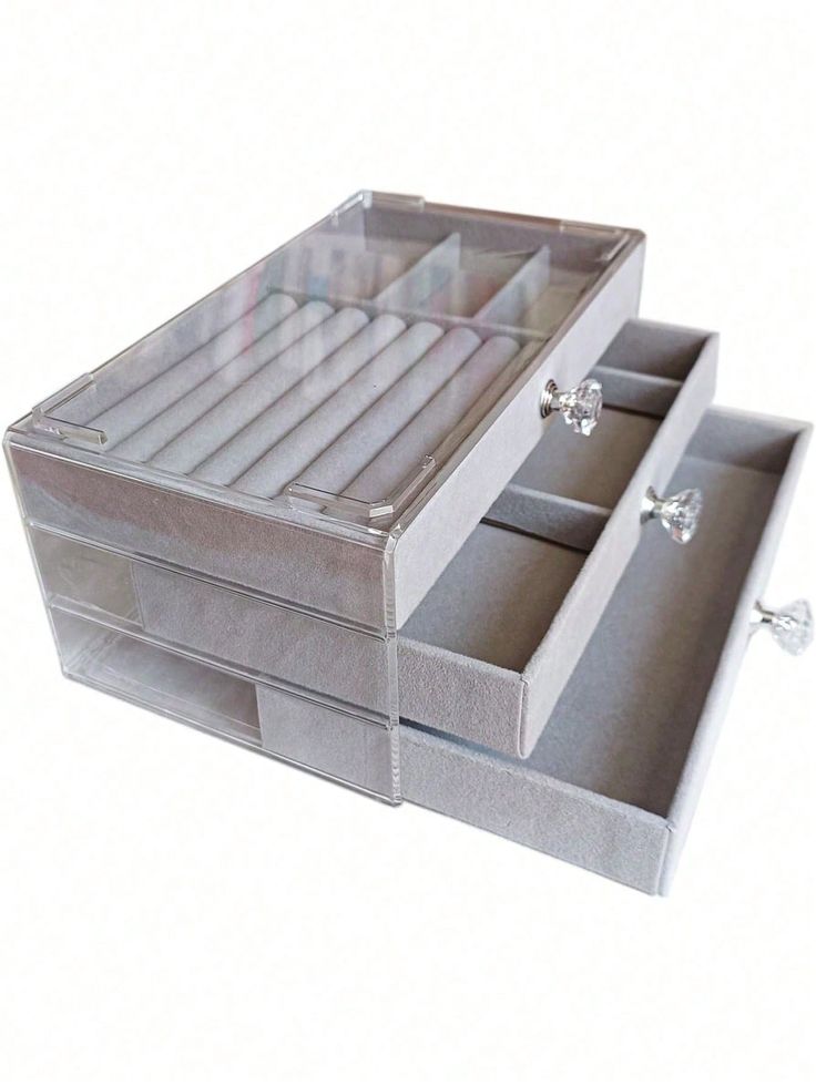 Jewellery Organizer Box – Multi-Compartment Storage Case for Rings, Earrings & Necklaces