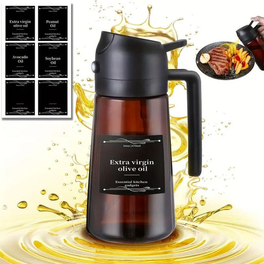 Premium Quality 2-in-1 Oil Spray Jug with Lock – Cooking Oil Dispenser & Sprayer