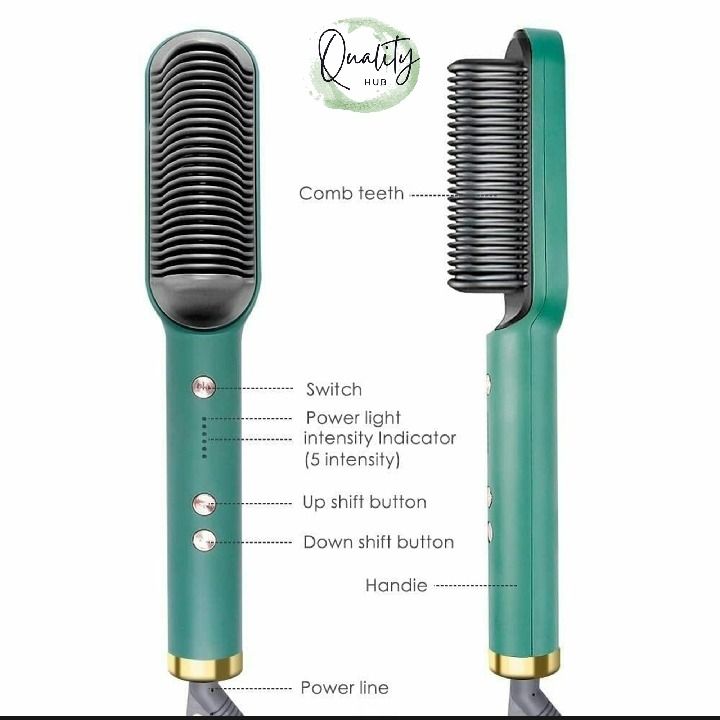 Professional 909 Hair Straightener Brush – Fast Heating Straightening Comb Pakistan