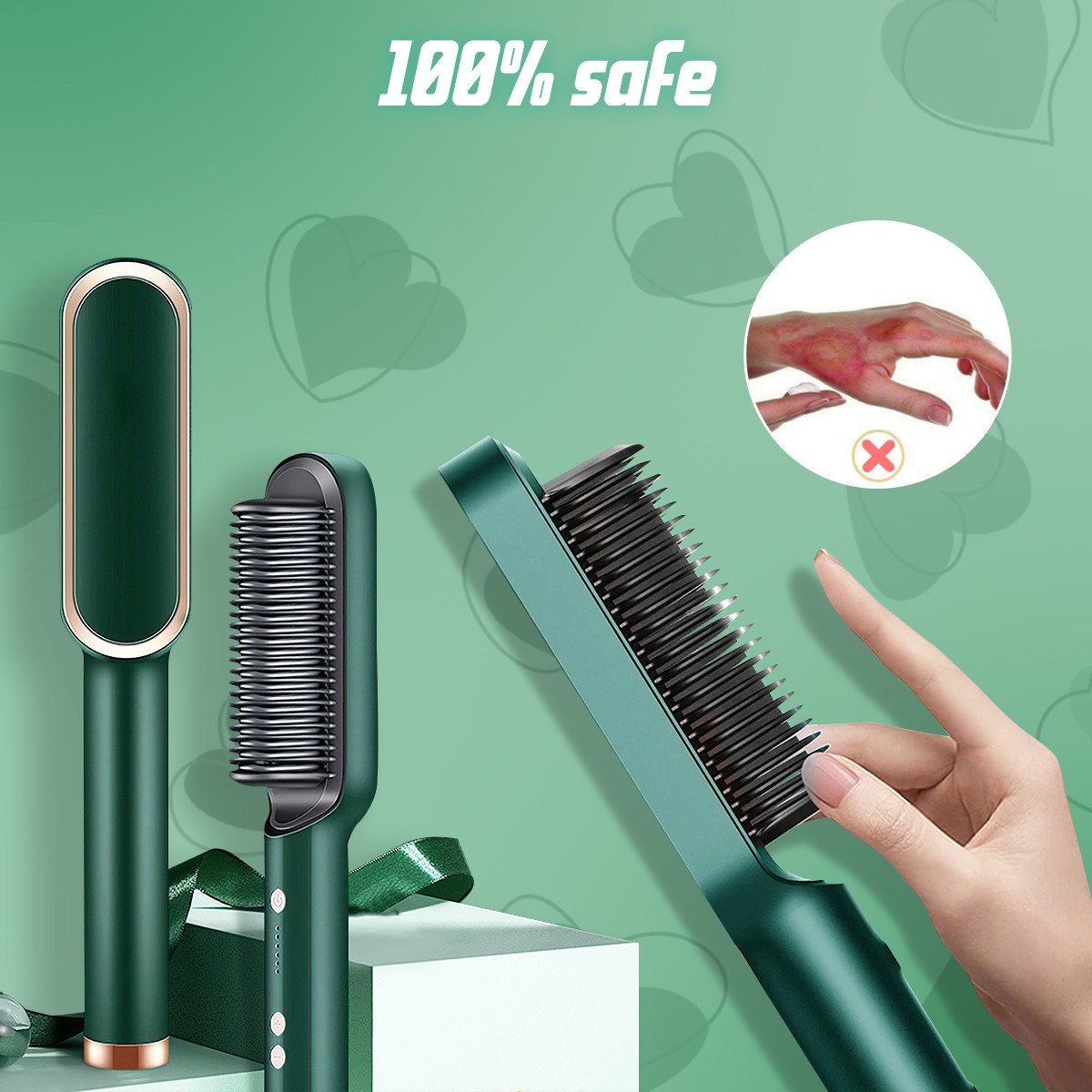 Professional 909 Hair Straightener Brush – Fast Heating Straightening Comb Pakistan