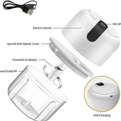 Rechargeable Mini Chopper – Portable Electric Food Chopper for Vegetables, Garlic & Meat