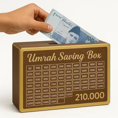 Umrah Saving Box – 210,000 Savings Goal for Umrah Journey Pakistan