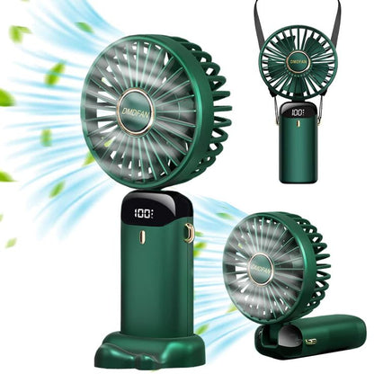 N15 Handheld USB Portable Rechargeable Fan – Digital Display Folding Mini Fan