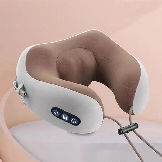 U-Shaped Pillow Massager – Electric Neck & Shoulder Massage Pillow with Heat