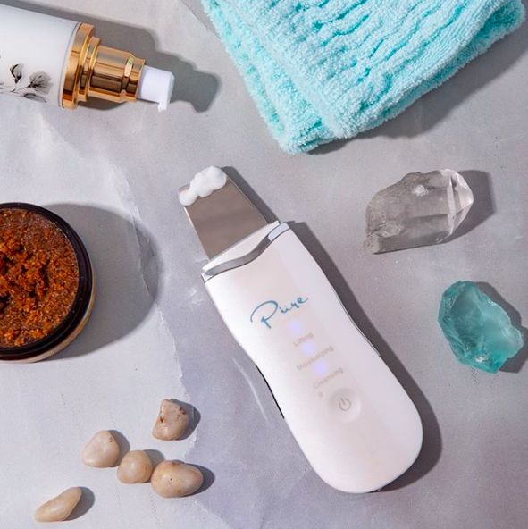 Ultrasonic Skin Scrubber – Peeling Blackhead Remover Acne Pore Cleaner Facial Shovel Cleanser