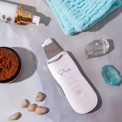 Ultrasonic Skin Scrubber – Peeling Blackhead Remover Acne Pore Cleaner Facial Shovel Cleanser