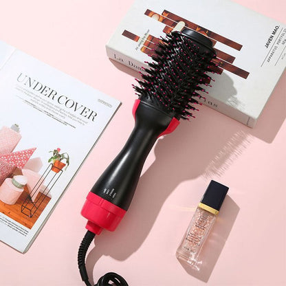 Hot Air Brush Hair Dryer Styler – One Step Volumizer, Straightener & Curler Ionic Blow Dryer Brush
