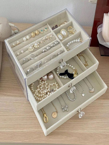 Jewellery Organizer Box – Multi-Compartment Storage Case for Rings, Earrings & Necklaces