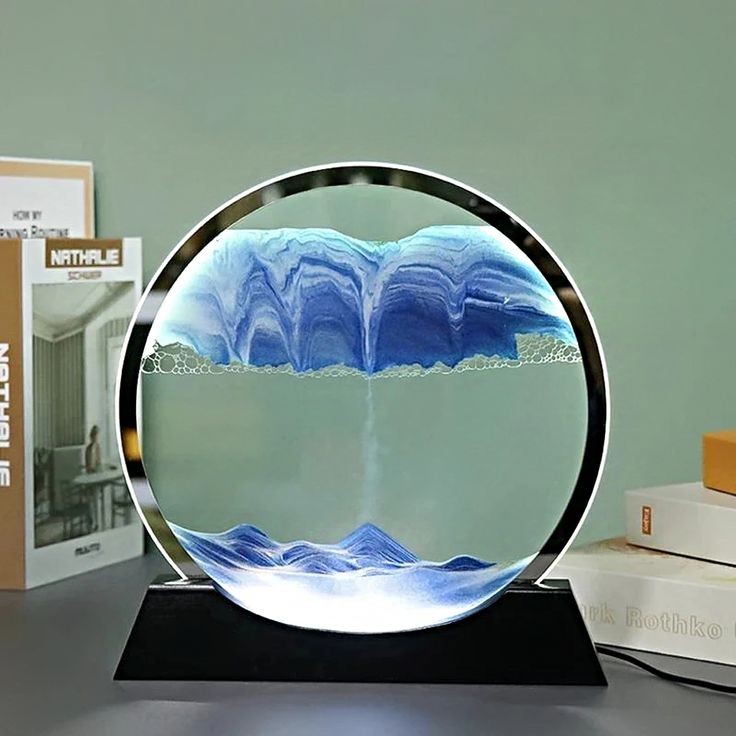 3D Moving Sand Art Lamp – Flowing Sand Painting Desk Decor