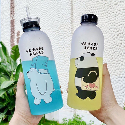 Panda Bear Water Bottle with Straw – Cute Kids Water Bottle Pakistan