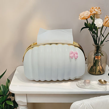 Luxury Purse Style Tissue Box – Elegant PU Leather Tissue Holder for Home & Car