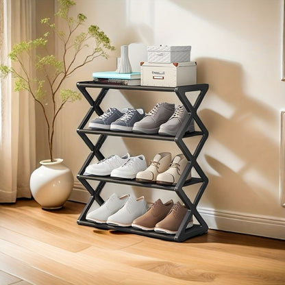 Zigzag Shoe Rack Pakistan – 4 Layer X Shape Organizer
