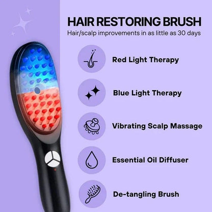 Hair Growth Brush with Steam & Vibration – Electric Scalp Massager Comb