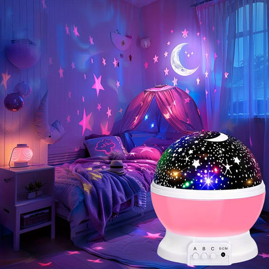 360° Rotating LED Star Lamp – Starry Sky Projector Night Light for Home & Kids