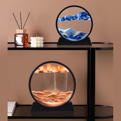 3D Moving Sand Art Lamp – Flowing Sand Painting Desk Decor