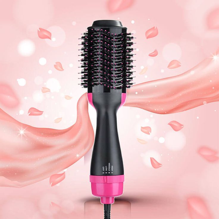 Hot Air Brush Hair Dryer Styler – One Step Volumizer, Straightener & Curler Ionic Blow Dryer Brush