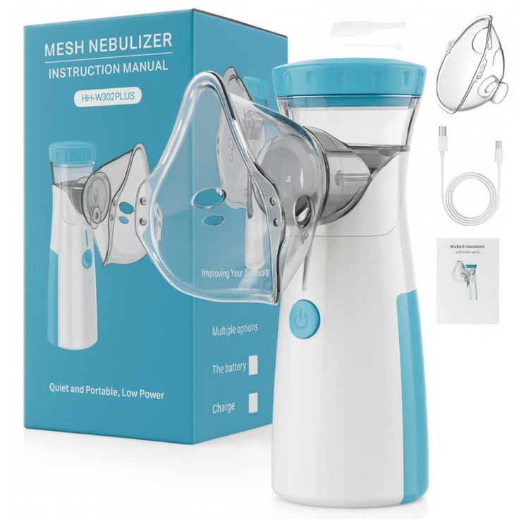 Portable Mesh Nebulizer – USB Rechargeable Quiet Inhaler for Adults & Kids