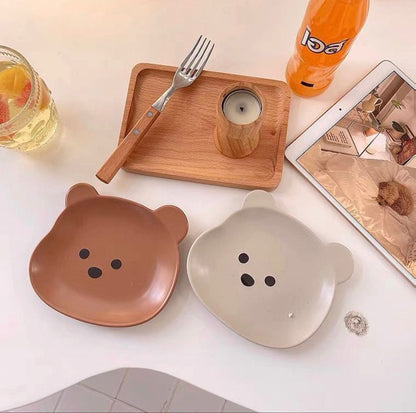 8PCS Bear Plate Set with Stand – Premium China Dinnerware Pakistan