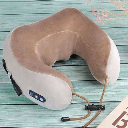 U-Shaped Pillow Massager – Electric Neck & Shoulder Massage Pillow with Heat