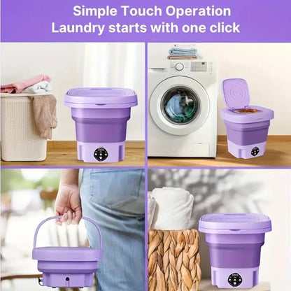 Foldable Washing Machine – Portable Mini Washer for Baby Clothes, Travel & Apartments
