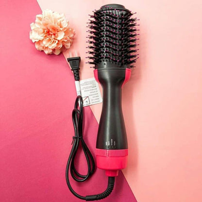Hot Air Brush Hair Dryer Styler – One Step Volumizer, Straightener & Curler Ionic Blow Dryer Brush