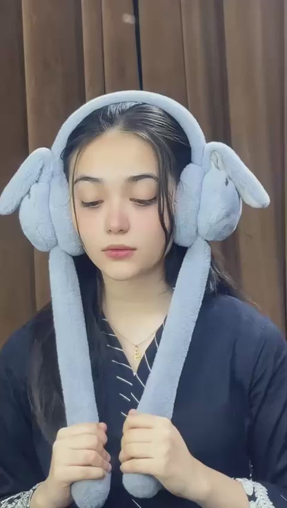 Cute Rabbit Earmuffs Pakistan – Adjustable Winter Ear Warmers