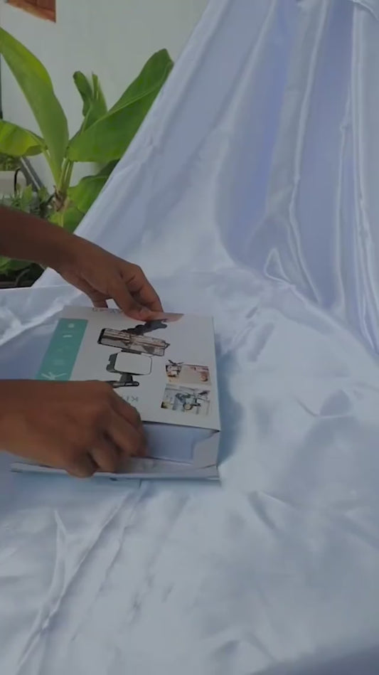 Video Making Vlogging Kit with Remote – Tripod Stand, LED Light & Microphone for YouTube, TikTok & Live Streaming