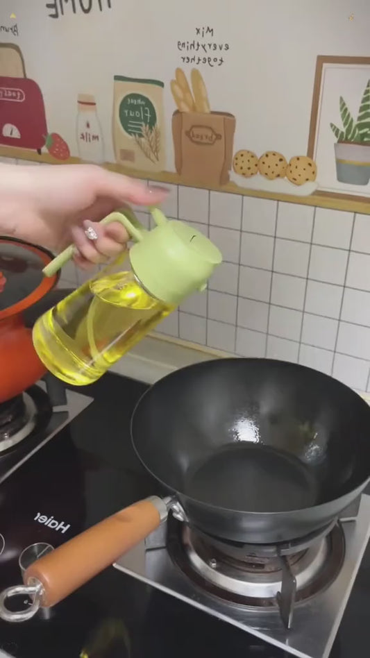 Premium Quality 2-in-1 Oil Spray Jug with Lock – Cooking Oil Dispenser & Sprayer