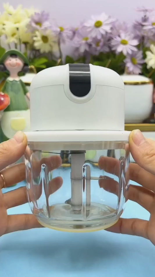 Rechargeable Mini Chopper – Portable Electric Food Chopper for Vegetables, Garlic & Meat