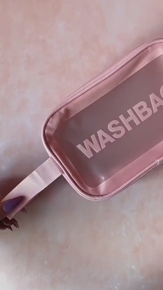 Cosmetic Washbag Set – Pack of 3 Travel & Makeup Bags