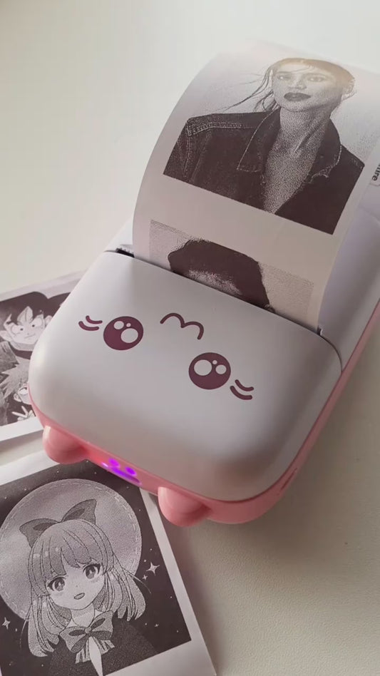 Meow Pocket Printer – Wireless Mini Thermal Printer with Paper Roll for Android & iOS