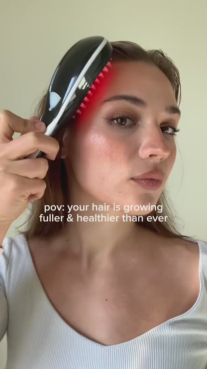 Hair Growth Brush with Steam & Vibration – Electric Scalp Massager Comb