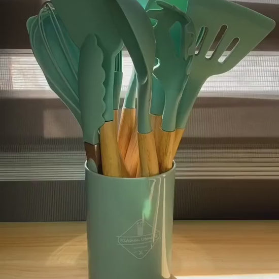 Silicone Kitchen Utensils 12pcs Set