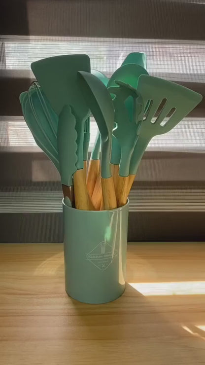 Silicone Kitchen Utensils 12pcs Set