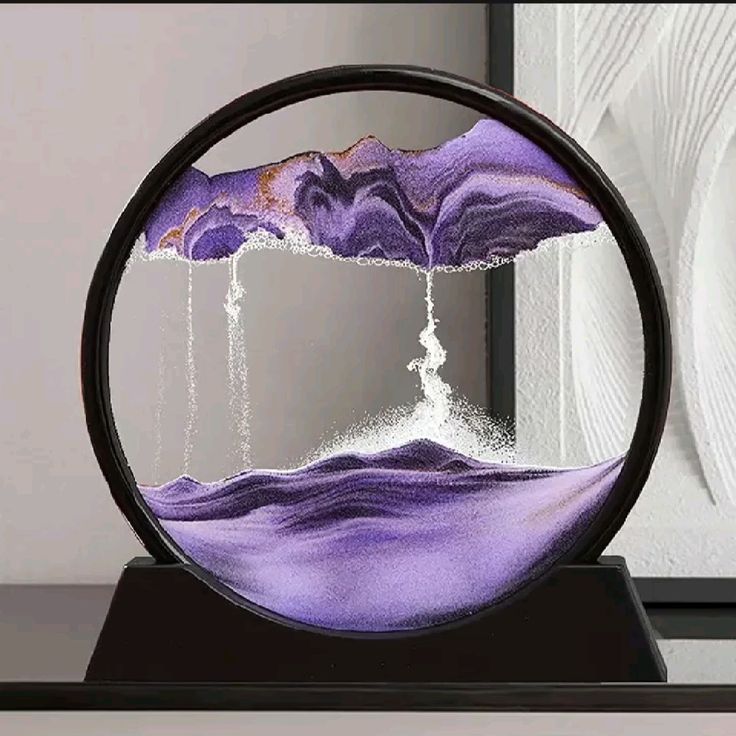 3D Moving Sand Art Lamp – Flowing Sand Painting Desk Decor