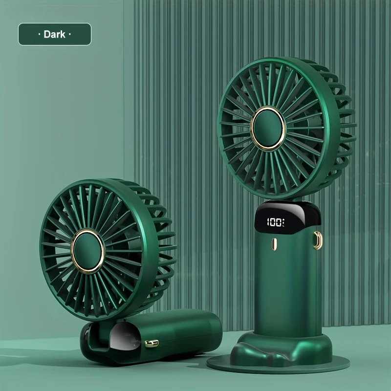 USB Rechargeable Portable Fan with LED Display.