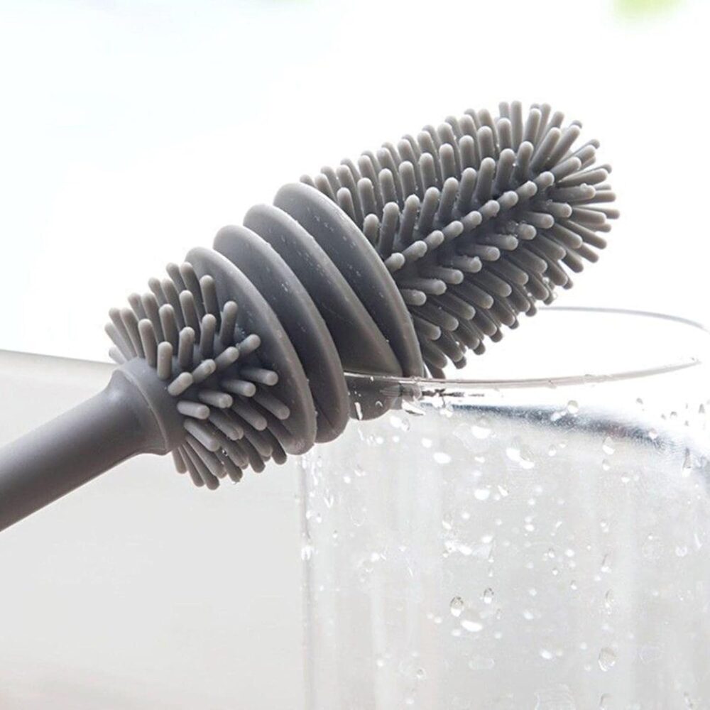 Water Bottle Brush, Soft Bristle Long Handle Vase Brush, Household Supplies Glassware Vase Cleaning Brush Pitcher Kettle Cup Mug - Image 3