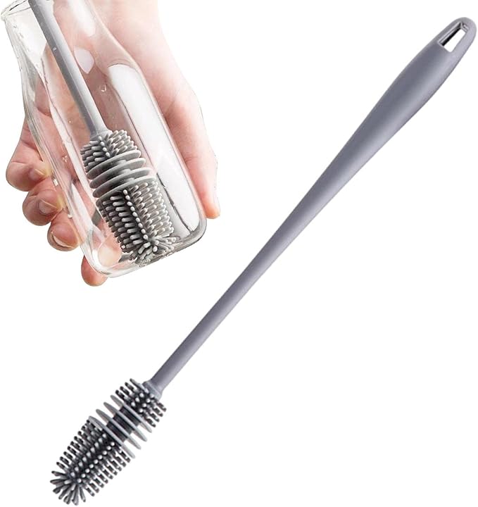 Water Bottle Brush, Soft Bristle Long Handle Vase Brush, Household Supplies Glassware Vase Cleaning Brush Pitcher Kettle Cup Mug