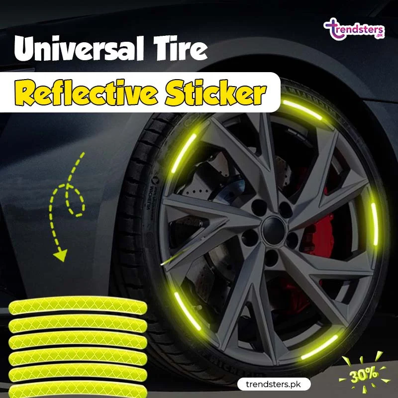 (20pcs) Wheel Center Reflective Stickers Stripe | Wheel Hub Sticker For Car, Bicycle, Motorcycle | Car Warning Sticker