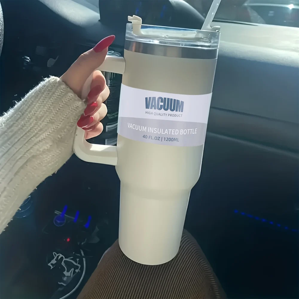 Tumbler with Straw 1200ml stainless steel - Image 3