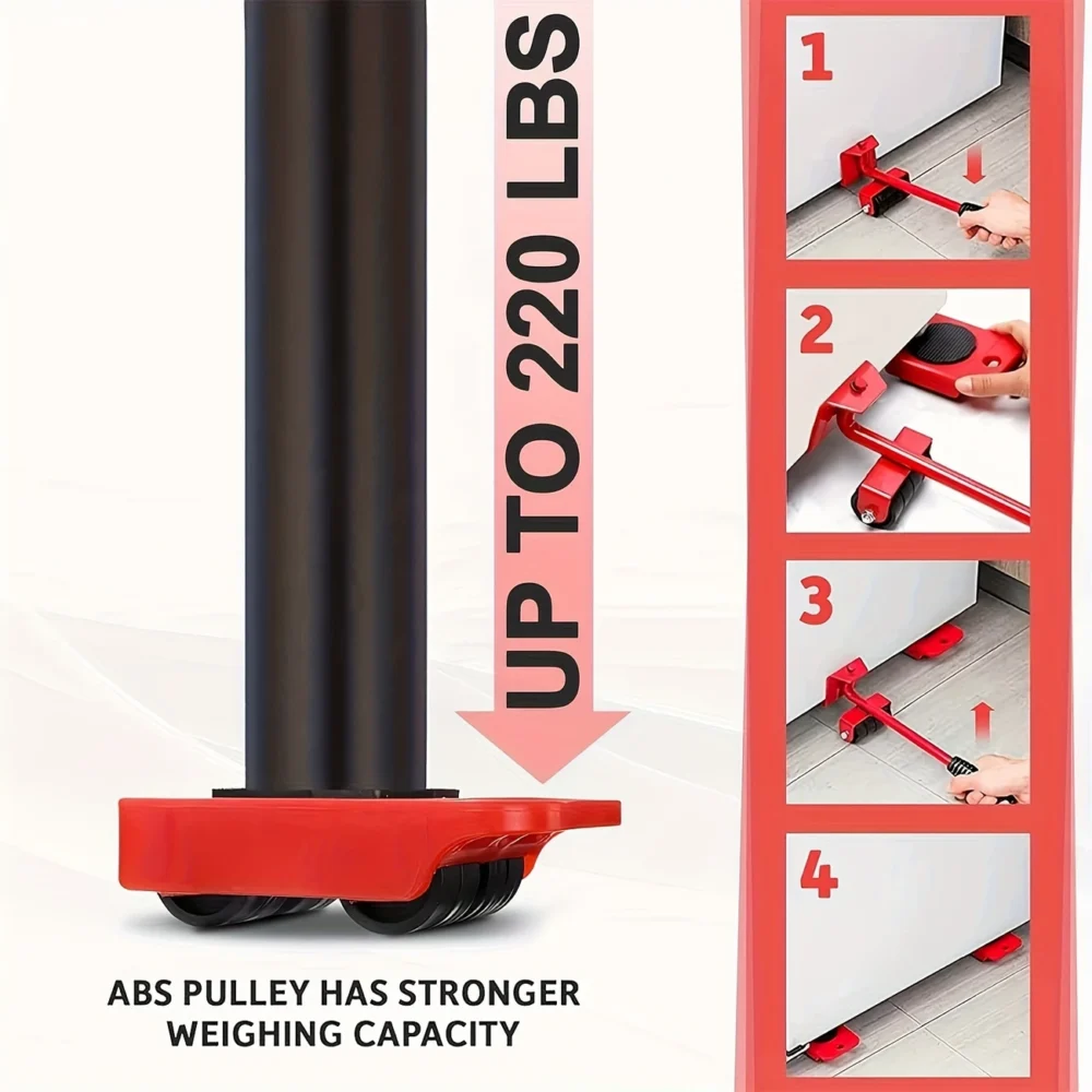 Heavy Stuffs Moving Wheel Roller With Bar Moving Tools - Image 3